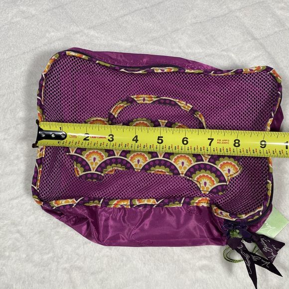 Vera Bradley Small Packing Cube Plum Crazy Toiletry Bag Makeup Bag Travel NWT - Picture 5 of 6